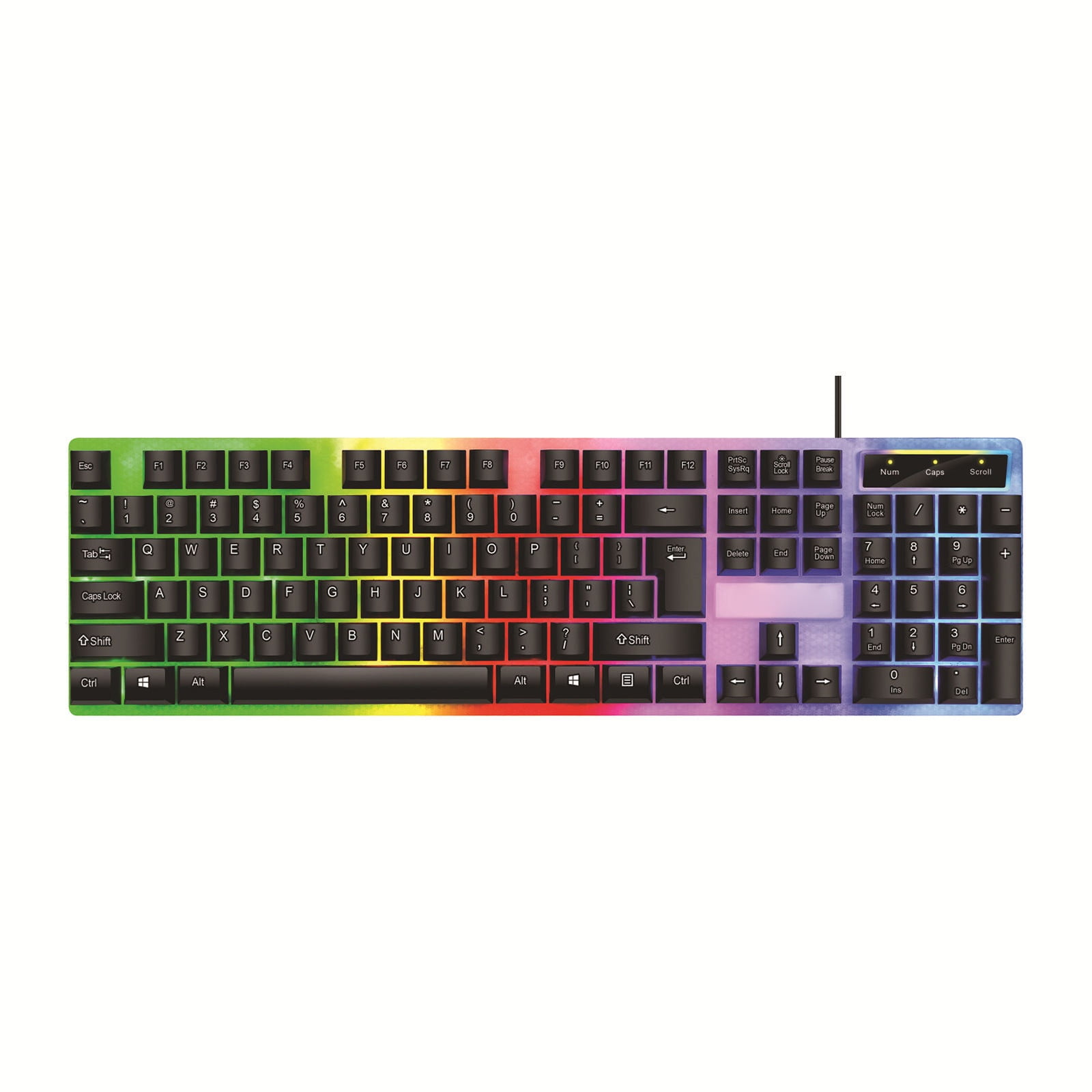 Suspended Keycaps Design USB Cord Keyboards Combo 104Key RGBs Backlit Mechanical Feel Waterproof For Gaming