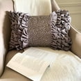 thumbnail image 6 of Gray Decorative Lumbar Pillow Cover 12" x 26" | Modern Satin Oblong Cushion Cover Abstract | Crystal Hand Embroidery Pillowcases for Bed, Couch & Sofa, Modern Home Décor - Gleam And Glamour, 6 of 9