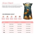 thumbnail image 3 of Fotbe Whimsical Starry Night Scene Vestido de Dormir para Niñas de 3 a 10 Años, Mangas Cortas, Estilo Princesa, Pijama Camisón con Mangas Voladas-Medium, 3 of 6