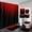 Red and Black, variant on 4 Piece Red and Black Shower Curtain Ombre Mens Gothic Abstract Cool Art 72Wx72L Curtains Decor with Non-Slip Rugs, Toilet Lid Cover and Bath Mat Bathroom Accessories Home Bathtub Set