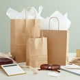 thumbnail image 3 of US 50 Pcs Brown Paper Shopping Kraft Retail Gift Merchandise Bags With Handles, 3 of 12