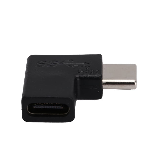Adaptador USB 3.1 tipo C hembra a macho de 90 grados con carga rápida de 10 Gbps y conector tipo C