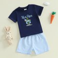 thumbnail image 5 of Okbabeha Baby Boy Easter 2 PCS Outfit Sweatsuit Bunny/Cross T-shirt Plaid Shorts Toddler Festive Clothing, 5 of 8