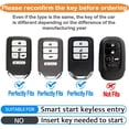 thumbnail image 2 of Compatible Key Fob Cover for For Honda Key Fob Cover, for Honda Accord Civic CRV Pilot Odyssey Special Metal Full Cover with Keychain, 2 of 7