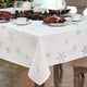 thumbnail image 2 of Mantel rectangular de Navidad, decoración de copo de nieve blanco, mantel impermeable, cubierta de mesa de vacaciones, decoración de fiesta y Cena, 2 of 5