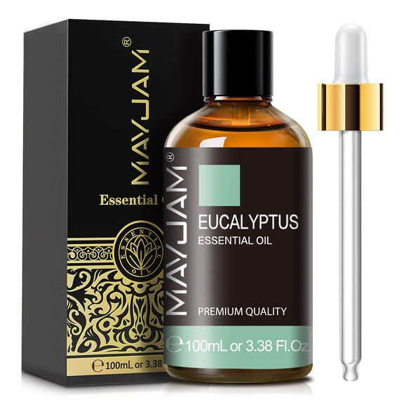 3.38 Fl Oz Eucalyptus Essential Oil with Glass Dropper, Natural Eucalyptus Oil Premium Grade Essential Oils for Diffuser, Aromatherapy, Soap and Candle Making