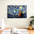 thumbnail image 3 of Elephant Stock Dogs Journey Starry Night Wall Art - Horizontal Canvas Wall Art - Bedroom Wall Decor - Animal Canvas - Black And Blue Decor - 12" x 8", 3 of 8