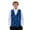 Blue Zebra Stripe, variant on Green Camo Men's V-Neck Business Vests with 3 Pockets Camouflage Formal Dress Vest for Suit Tuxedo Casual 4 Button Waistcoat Size L