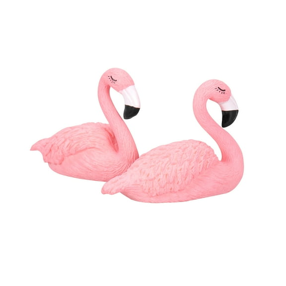 Masteelf Resin Mini Flamingo Cake Decorations for Party Decorating 10 Pieces Pink