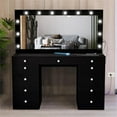 thumbnail image 3 of Boahaus Orla Black Vanity Desk with 11 Drawers and Crystal Ball Knobs, 3 of 9