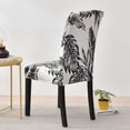 thumbnail image 4 of Dining Room Chair Covers Set of 6, Stretch Parsons Chair Slipcovers Removable Washable Spandex Printed Chair Seat Protector Cover for Hotel, Office, Ceremony, Banquet, Wedding Party (Palm Leaves), 4 of 6