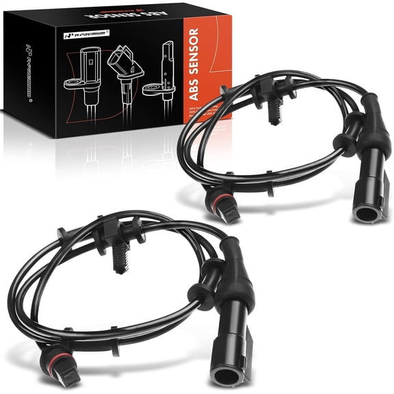 A-Premium ABS Wheel Speed Sensor Compatible with Jaguar Models - S-Type 2008, XF 2009-2012 - Front Driver and Passenger Side, (2-PC Set), Replace# XR851751