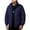 Dark Blue, variant on Men's Fleece Lined Bomber Jacket Diamond Full Zip Quilted Winter Warm Coat Stand Collar Windproof Outerwear with Pockets