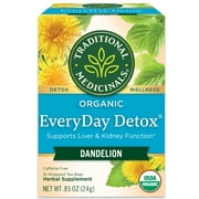 Traditional Medicinals Tea, Organic EveryDay Detox Dandelion, Tea Bags, 16 Count