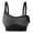 Black, variant on Women's Color Block Nursing Bra, Wirefree Adjustable Strap Breastfeeding Bra, Pregnancy Supportive Soft Bra