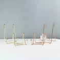 thumbnail image 5 of 4 Inch Metal Gold Plated Square Wire Plate Stand Holder Easel Display for Cookbooks, Photos, Picture Frames, & Plates, 5 of 5