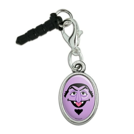 Sesame Street Count Face Mobile Cell Phone Headphone Jack Oval Charm fits iPhone iPod Galaxy