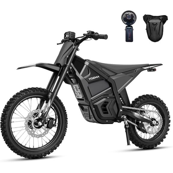 Yozma IN10 PRO Electric Dirt Bike, 5500W Peak Motor Max 50 Mph , 60V 27Ah Battery, 17"/14" Tires, Dual Hydraulic Brakes, All Terrain Motorized Dirt Bikes