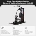 thumbnail image 2 of BalanceFrom Multifunctional Home Gym Workout Station with Floor Mat & 160 lb. Weight Stack, 2 of 10