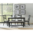 thumbnail image 7 of HFO Ansel 19.5" Transitional Fabric Upholstered/Wood Bench in Black, 7 of 7