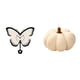 thumbnail image 1 of Reloj De Pared Acrílico Con Diseño De Mariposa Y Calabaza Y Almohada De Peluche, Juego Decorativo Para Oficina, Comedor, Habitación Infantil, Decoración De Dormitorio De Estilo Rústico., 1 of 8