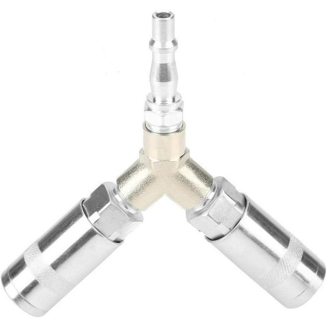 Conector de 3 vías BSP Y de 1/4", compresor neumático de bomba de aire de montaje rápido utilizado para la conexión entre dispositivos neumáticos y manguera de aire
