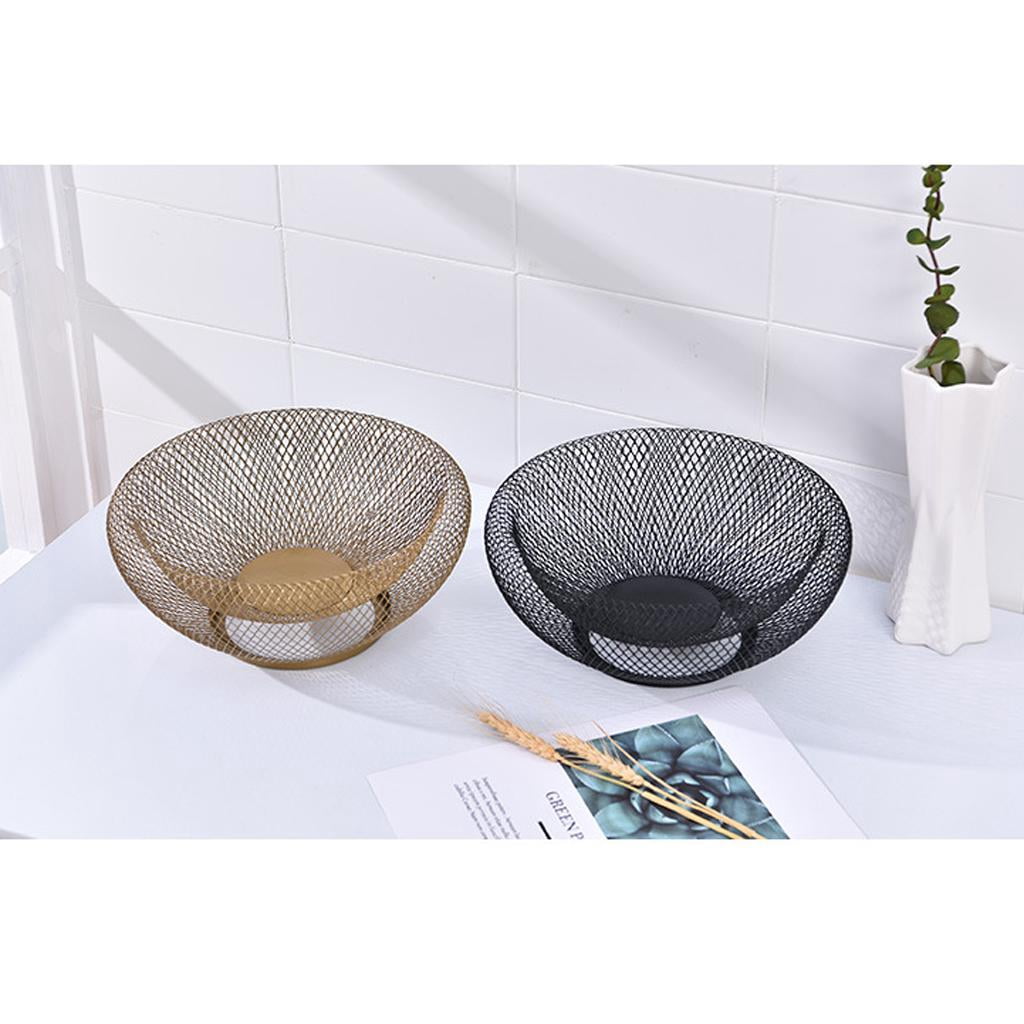 Axioma Fruit Basket Round Fruit Basket Metal Fruit Bowl Vegetable Black