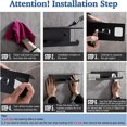 thumbnail image 4 of Wall-mounted Aluminum Toilet Paper Holder Double Hygienic Roll Holder With Storage Platform Without Drilling With Edge Protection And Fall Protection, 4 of 4