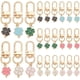 thumbnail image 1 of 24 llaveros de trébol de cuatro hojas en 6 colores, de aleación, con colgante de esmalte de trébol, para decorar bolsas de la suerte., 1 of 6