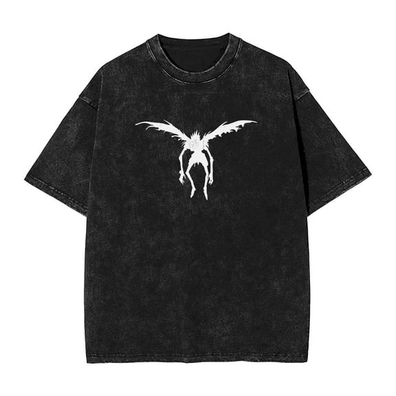 Death Note (2) Men's Cotton Summer T-Shirts Vintage Tee Loose Fit Short Sleeve Casual Tshirts for Men Women 3XL