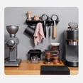 thumbnail image 3 of Transemion Plastic Punch Free Wall Mount Storage Rack Partitioned Storage For Cafe Accessories Save Space black 51mm, 3 of 6