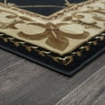 Traditional 8x11 Area Rug (7'10'' x 10'3'') Border Black, Beige Living