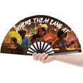 thumbnail image 2 of Where Them Fans At Clack Fan, Line Dance Popping Fan, Boots On The Ground, Large Festival Hand Folding Fans, 26In, 2 of 8