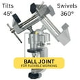 thumbnail image 2 of BENCH WIZARD Swivel Head 3" Vise  360 Rotation  Rubber Jaws & Padded Clamps  78mm 3.07" Width  50mm 1.97" Opening  10 1/4" 26 cm Height  Cast Aluminum Build, 2 of 7