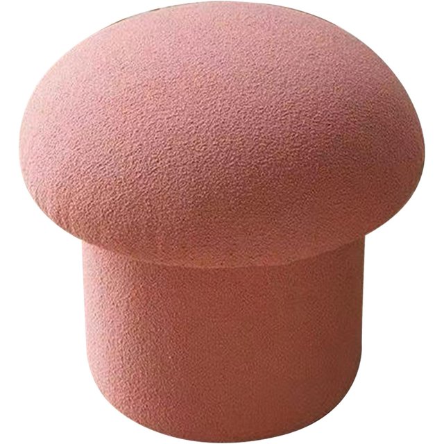 Foot Stool, Pine Round Foot Rest for Couch Simple Modern, Elastic Comfortable Small Ottoman Foot Rest, Mushroom Foot Stool for Sofa Home Decoration(Pink)