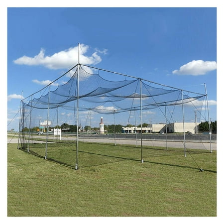 Cimarron Sports - Outdoor Twisted Baseball Batting Cage Net w/Access Door - Black
