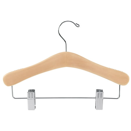 SSWBasics 12 inch Wood Children's Skirt and Pants Hangers - Case of 50