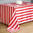 thumbnail image 4 of BalsaCircle 60" x 102" Red White Satin Stripes Rectangle Tablecloth Reception Dining Linens, 4 of 6