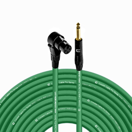 Coluber Cable Balanced - Right Angle XLR Female to 1/4" TS Male 3-Pin Cable
