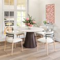 thumbnail image 5 of Equinox Armless Dining Chair Oyster Gray & Natural Dining Chair, Modern Style, Faux wood steel leg, Steel, Indoor Dining, 5 of 15