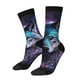 thumbnail image 1 of Balery Purple Sky Wolf Calcetas Largas con Estampado para Hombre y Mujer – Suaves y Transpirables, Talla Única (US 5-11), 1 of 6