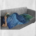 thumbnail image 6 of Fairy Tale Soft Flannel Fleece Throw Blanket, Lonely Castle on the Hill Beyond the Mountainsnd Full Moon, Cozy Plush for Indoor and Outdoor Use, 50" x 70", Pale Yellow Jade Green, by Ambesonne, 6 of 6