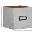 thumbnail image 6 of Foreside Home & Garden White Brushed 6x6 Decorative Wood Storage Box, 6 of 8