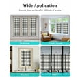 thumbnail image 6 of Window Privacy Film, Sage Green Black Grey Plaid UV Sun Blocking Window Tint Film Heat Control One Way Blackout Window Film, Simple Check Stripes Lines Country Non Adhesive Static Cling 17.7x39.3 In, 6 of 7