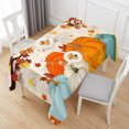 thumbnail image 6 of Orange Pumpkins Fall Table Cloth Waterproof Tablecloths, Thanksgiving Maple Leaf Branches Tablecloth Dining Table Cover for Kitchen Party Tabletop Outdoor, Rectangle Tablecloth 60x120 Inch, 6 of 9