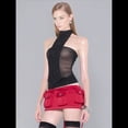 thumbnail image 4 of Blusas Ajustadas Sin Mangas con Cuello Halter, Lazo de Diamante, de Color Liso, para Mujer, Verano y Otoño 2025 Negro M, 4 of 7