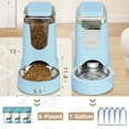 thumbnail image 2 of Automatic Cat Feeder and Water Dispenser with Stainless Steel Bowl Dog Gravity Food Feeder and Waterer for Small Medium Pets Puppy Kitten 1 Gallon x 2, 2 of 7