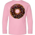 thumbnail image 3 of Inktastic Chololate Donut with Sprinkles Long Sleeve Youth T-Shirt, 3 of 5