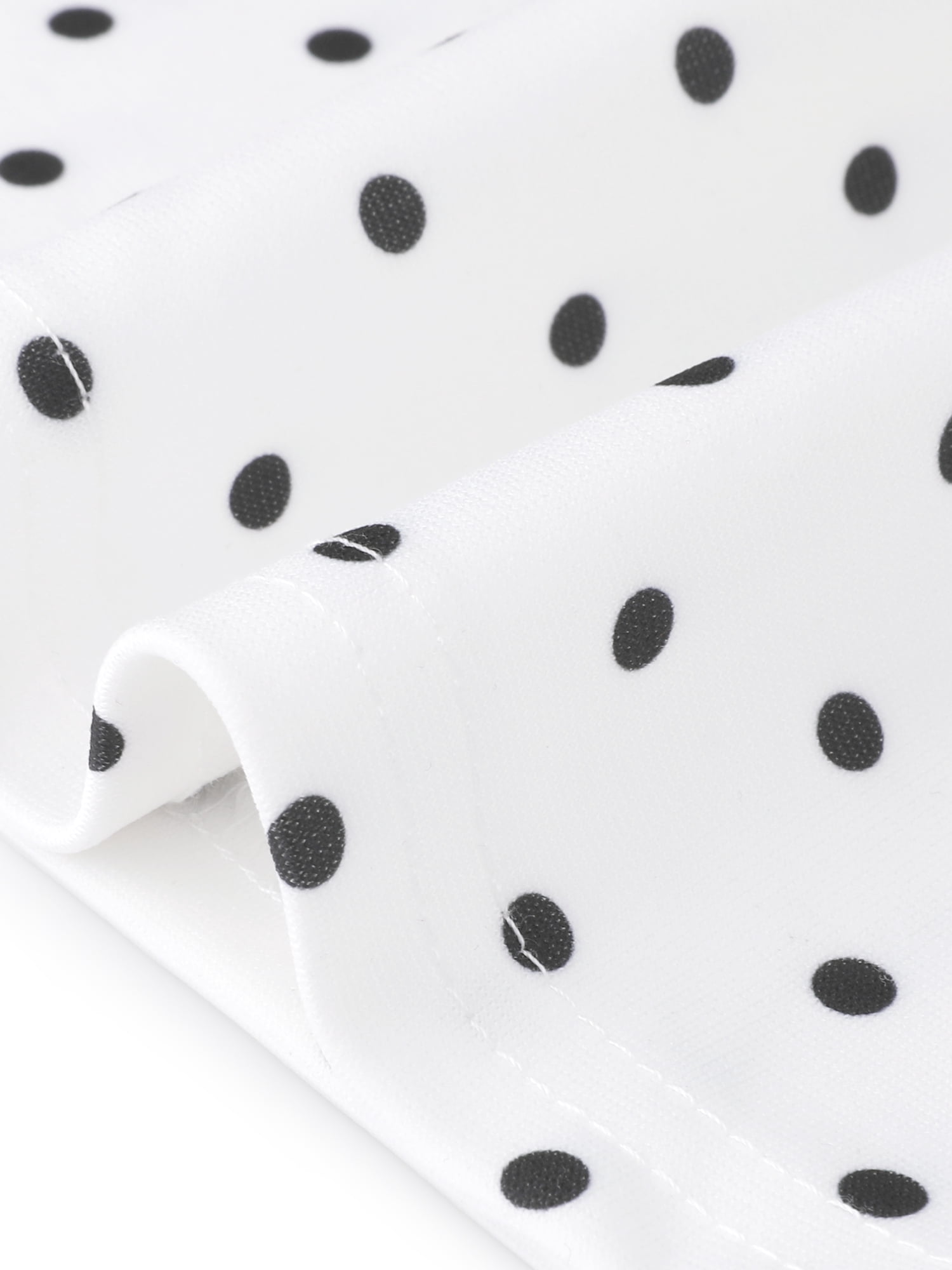 DARING DIVA Women's Polka Dots Dresses Halter Neck Sleeveless Mini Dress M White