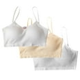 thumbnail image 2 of BLTIBY 3PC Cotton Girls Training Bra Crop Cami Training Bras for Teens with Spaghetti Straps Comfortable Fashion Bralette Gray 7-13 Years, 2 of 8